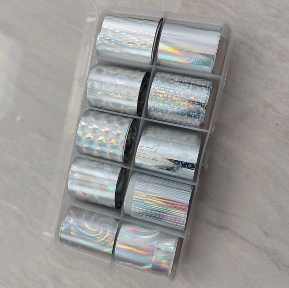 NEW Nail art nail foils with case - Picture 2 of 2